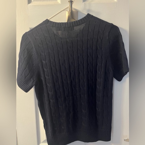 NWT - Lauren Ralph Lauren Embroidered Cable-Knit Sweater; Size Small - Picture 6 of 6